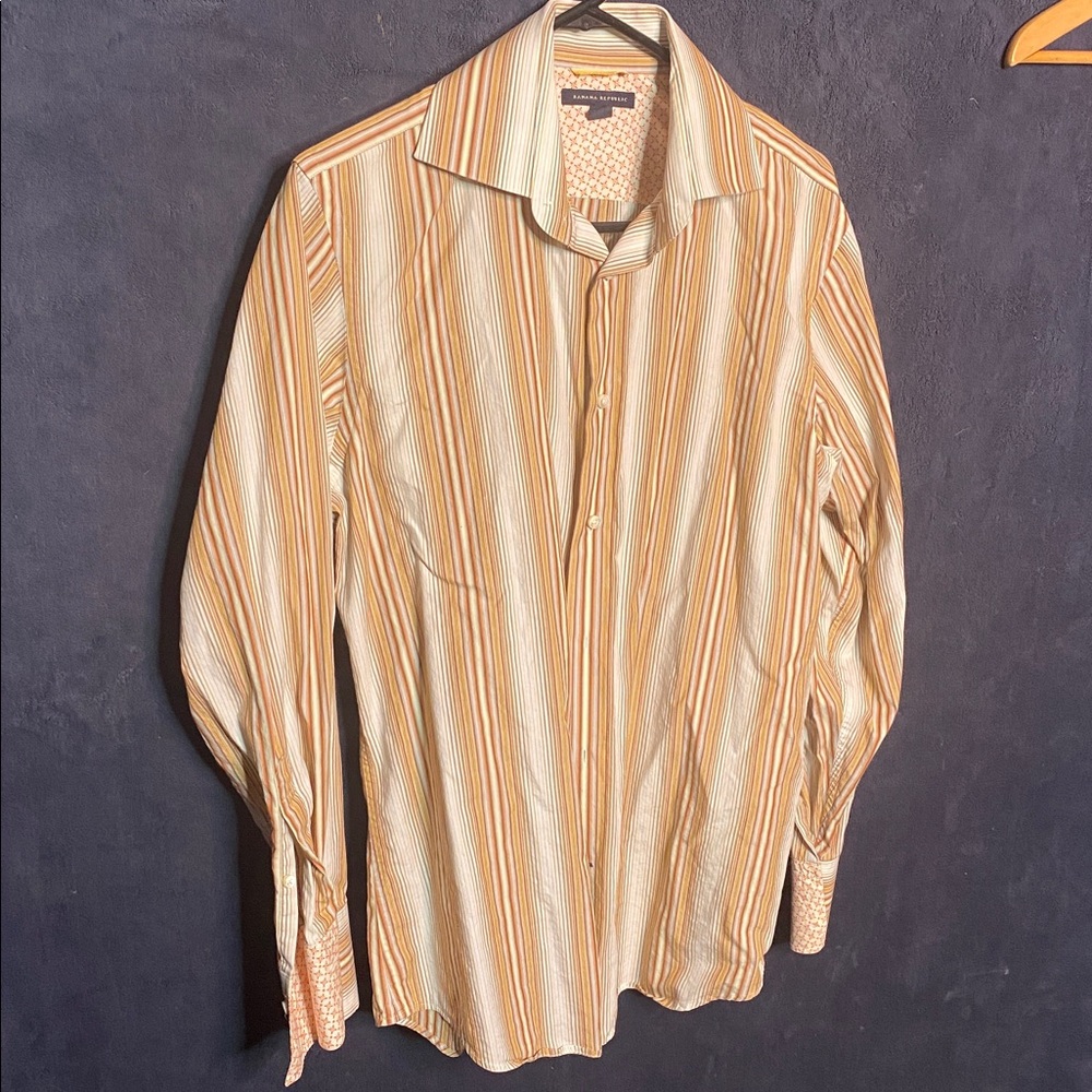 Banana Republic Multicolor Striped Shirt 15/ 15 1/2